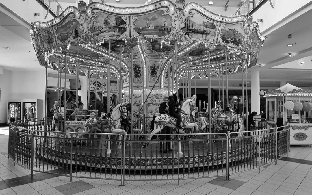 Chuchi & Babcia on the Merry-Go-Round